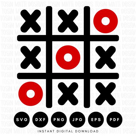 Tic Tac Toe Svg Board Game Svg Tic Tac Toe Cut Files Tic Tac Toe Grid Xoxo Svg Commercial