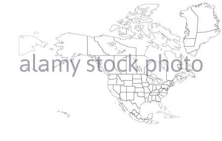 Fronteriza México Estados Unidos mapa Imagen Vector de stock Alamy