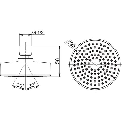 T Te De Douche Mural Hansa Basicjet Ronde Mm Chrom Isi Sanitaire