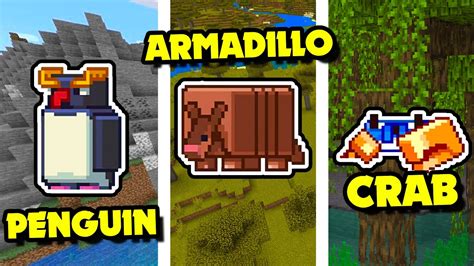 Penguin Armadillo Crab Minecraft Mob Vote 2023 Which One Will You Pick Youtube