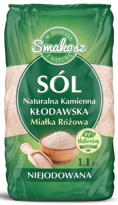 Sól kamienna Kłodawska miałka różowa naturalna niejodowana drobna 11