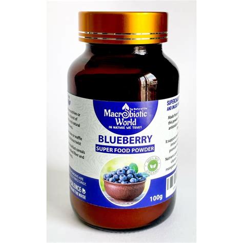 Blueberry Powder Organic 100g Good Karma Health Food Thailand