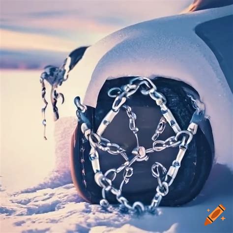 Installing Snow Chains On Car Tires On Craiyon