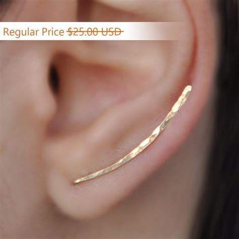 Ear Climbers Earrings X2 Ear Climber Gold Ear Pins Climber Earrings