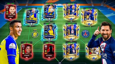 Al Nassr X Psg Best Special Squad Builder Ronaldo X Messi Fifa