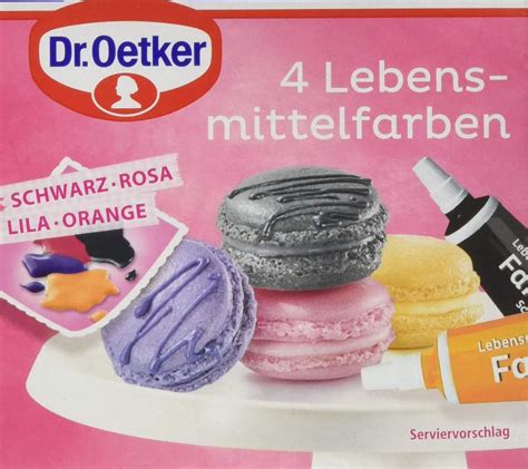 Dr Oetker 4 Lebensmittelfarben 40 g Amazon de Lebensmittel Getränke