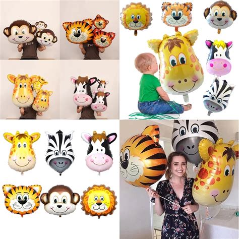 1 Pza Globos De Animales Grandes Temáticos De Safari Para Fiesta De