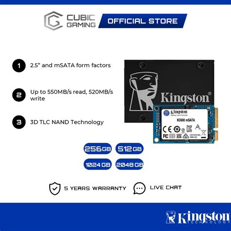 Kingston Kc Sata Msata Internal D Tlc Nand Solid States