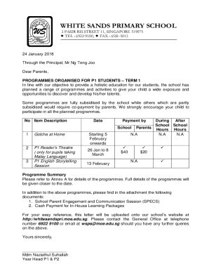 Fillable Online White Sands Primary School - Official - HomeFacebook ...