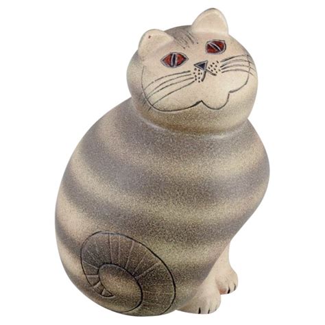 Lisa Larson For Gustavsberg Sweden Cat In Glazed Ceramic Late 20th C