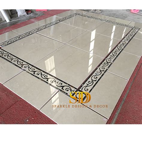 Wholesale Geometric Style Simple Natural Waterjet Marble Border