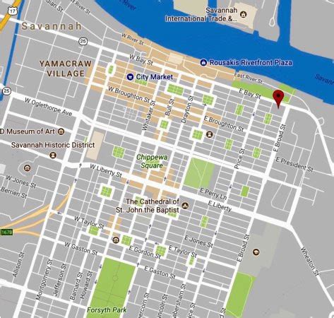 Map Of Downtown Savannah Georgia – secretmuseum