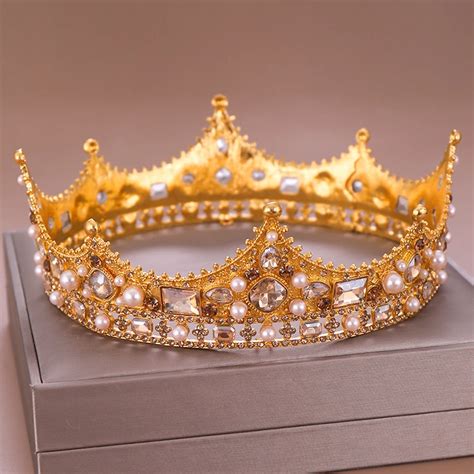 Vintage Gro E K Nigliche Kronen Runde Tiaras Braut Kopf Schmuck Perle