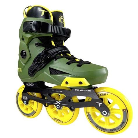 Patins Freestyle Urban Traxart R Verde Amarelo Mm Abec Cromo