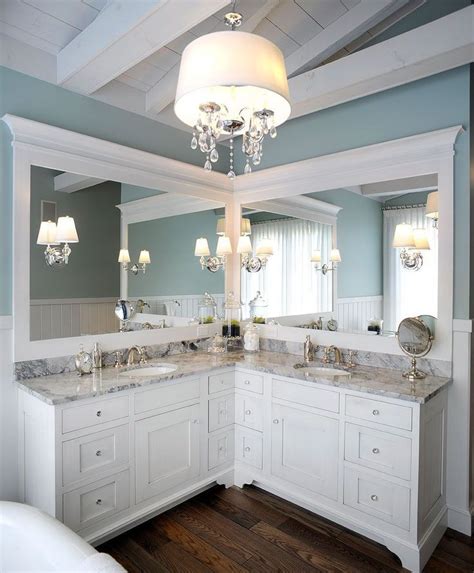 Corner Double Sink Bathroom Vanity