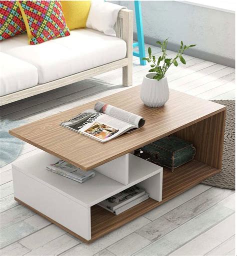 Rectangular Living Room Engineered Wood Center Table With Storage At