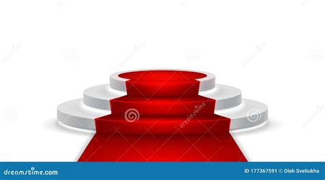 Round Stage Podium Stage Vector Backdrop Festive Podium Scene With