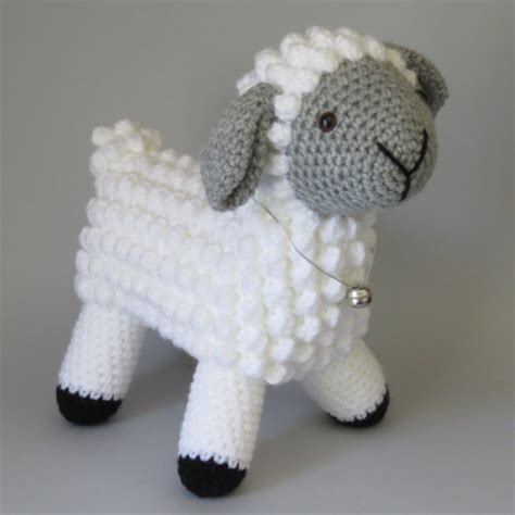 White And Grey Crochet Lamb Moksi