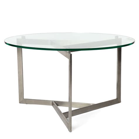 Modern Round Glass Coffee Table • Display Cabinet