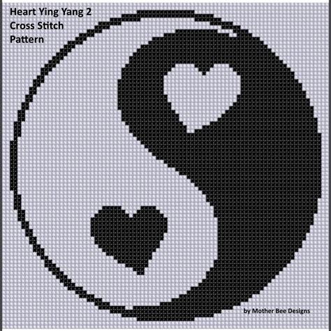 Heart Ying Yang 2 Cross Stitch Pattern Craftsy Cross Stitch Cross Stitch Charts Cross