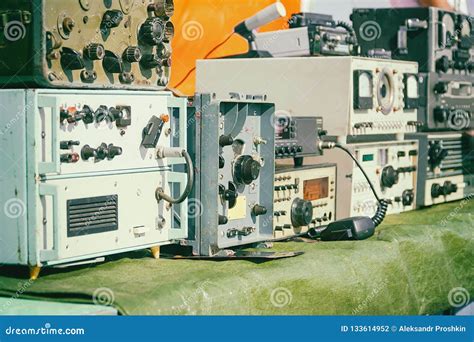 radio engineering devices stock photo image  panel electricity