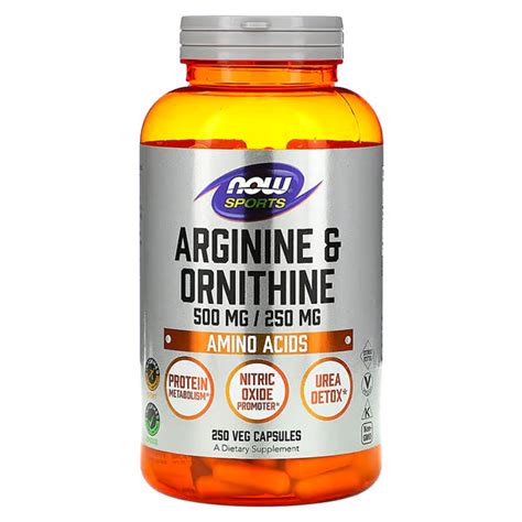 Now Foods Arginine Ornithine Capsules Amino Acids