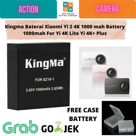 Jual Kingma Baterai Xiaomi Yi 2 4K 1000 Mah Battery 1000mah For Yi 4K