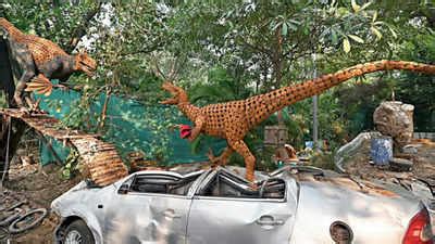 Dinosoars Jurassic Like Experience At This Park In Delhi S Sarai Kale