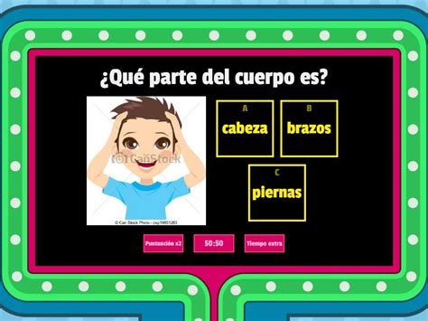 Partes Del Cuerpo Humano Gameshow Quiz