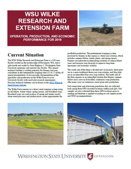 Wsu Extension Publications Wsu Wilke Research And Extension Farm Operation Production And