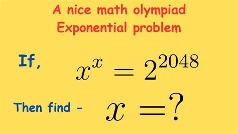 A Nice Exponential Math Olympiad Question You Should Know This Trick