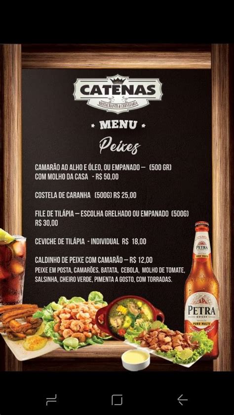 Menu em Catenas Restaurante e Cervejaria Acreúna