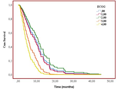 Survival Curves According To Ecog Performance Status Download Scientific Diagram