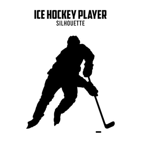 Silueta De Jugador De Hockey Sobre Hielo Vector Stock Ilustraci N