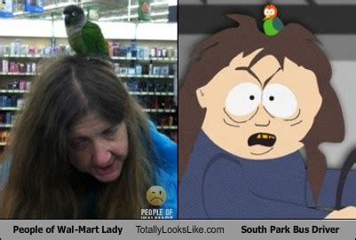 People of Wal-Mart Lady Totally Looks Like South Park Bus Driver (Ms. Crabtree) - Totally Looks Like