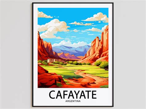 Cafayate Travel Poster Cafayate Print Argentina Art Print Etsy