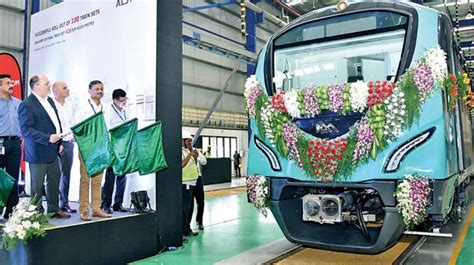 Chennai Alstom Rolls Out 100th Metro Train Set Chennai Alstom Rolls Out 100th Metro Train Set