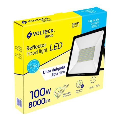 Ref L Truper Reflector Ultra Delgado Led W Luz De D A