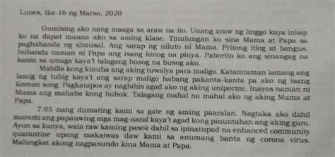 2 Bakit Maaga Siyang Gumising Ng Araw Na Iyon 3 Ano Ang Dahilan Nang