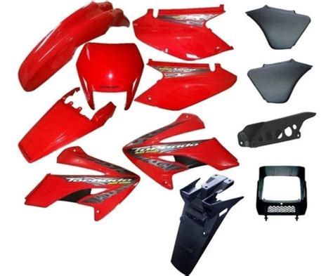 Kit Carenagem Adesivado Xr 250 Tornado Vermelha 2008 12 Peç