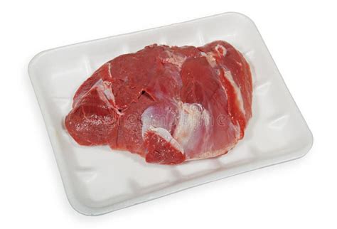 Carne Crua Em Embalagens Isoladas Em Fundo Branco Foto De Stock