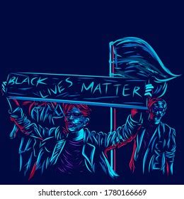 Black Lives Matter Line Pop Art Stock Vector Royalty Free 1780166669