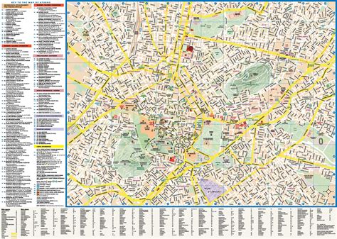 Athens tourist attractions map