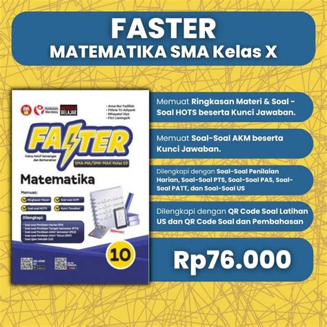 Jual Buku Ringkasan Materi Dan Latihan Soal Faster Matematika Sma Ma