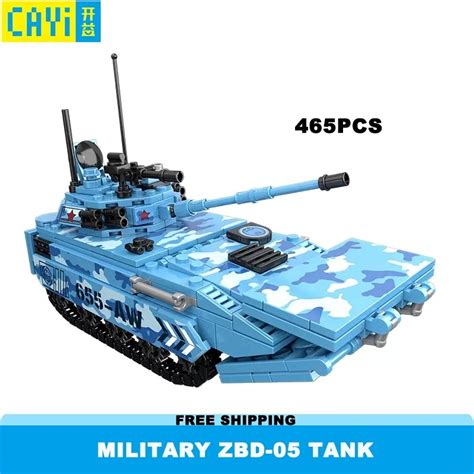 1 72 Military Zbd 05 Amphibious Assault Tank Model Building Blocks Army Navy Bricks Ww2 For