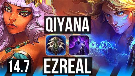 Qiyana Vs Ezreal Mid Rank 1 Qiyana 400 Games Godlike 10 2 0