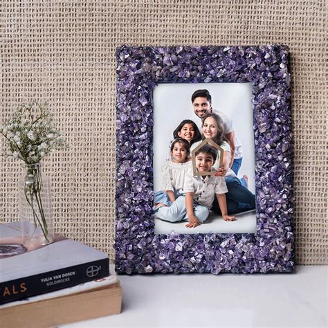 Photo Frame Buy Online Natural Amethyst Crystal Chips Photo Frame