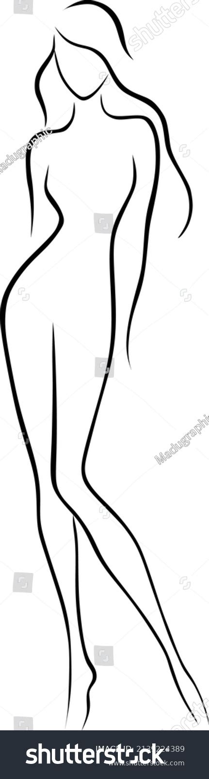 Nude Hot Girl Drawing Sketch Art Stock Vector Royalty Free Shutterstock