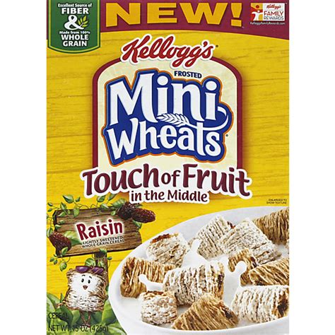 Kelloggs Frosted Mini Wheats Cereal Touch Of Fruit In The Middle