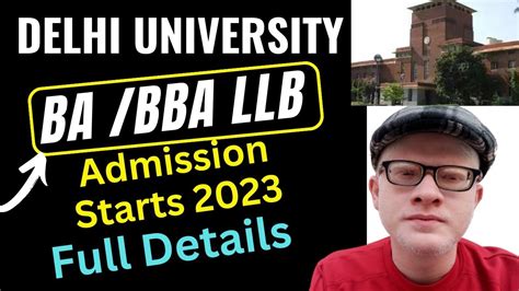 Du Ba Llb Bba Llb Admission Starts Big News Du Faculty Of Law